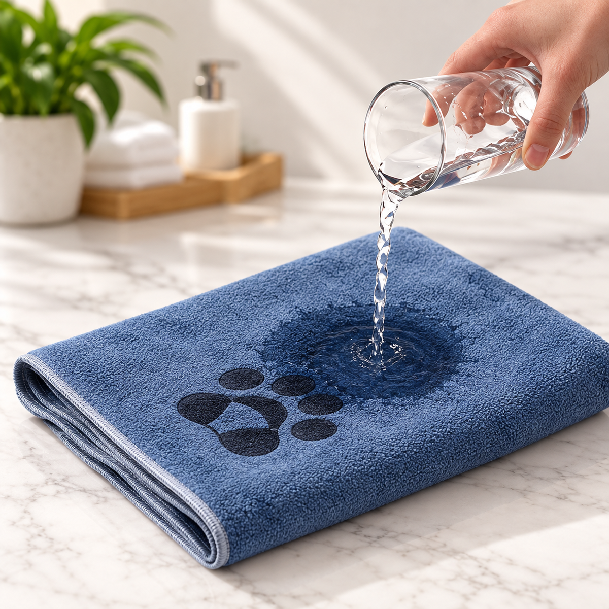 Coral Fleece Bathing Towel For Pet Cleaning
