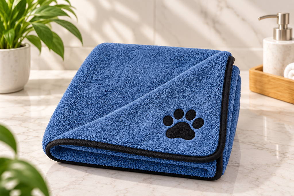 Coral Fleece Bathing Towel For Pet Cleaning