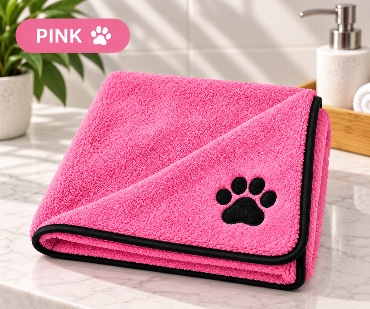 Coral Fleece Bathing Towel For Pet Cleaning