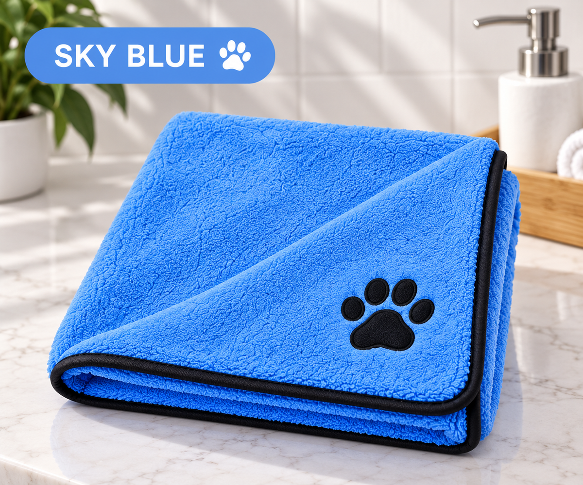 Coral Fleece Bathing Towel For Pet Cleaning